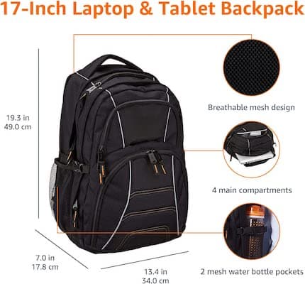 mochila para portátil Amazon Basic